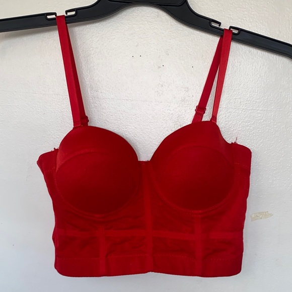 Red Women's Bustier Top - Picture 1 of 4